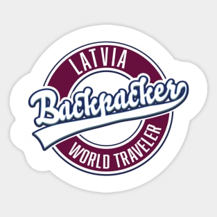 Latvia backpacker world traveler Sticker